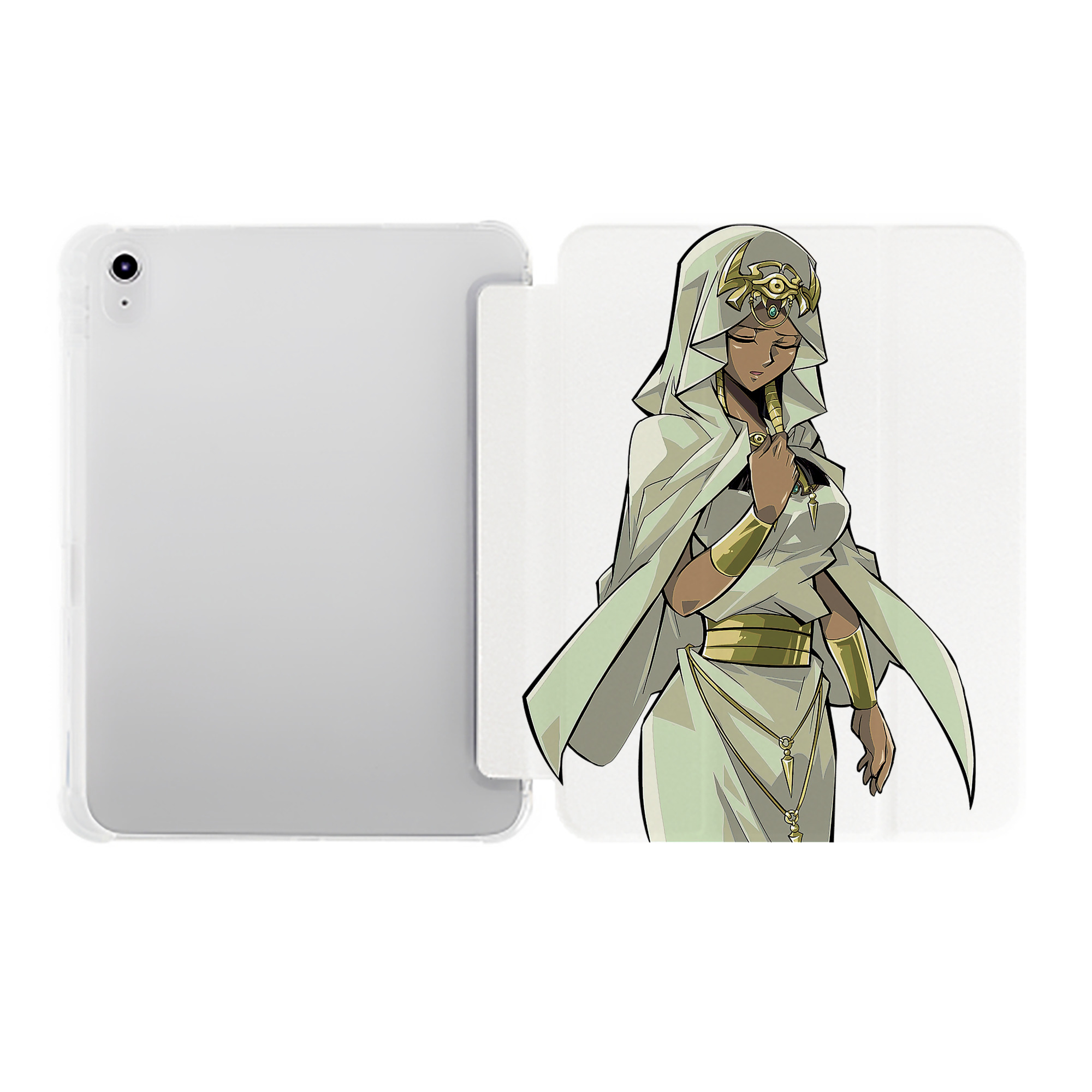（画像用） 遊☆戯☆王 Yu-Gi-Oh! IPad ケース ペン収納付き 三つ折りスタンド PUレザー×シリコン 対応機種9.5/10.5/10.9インチ